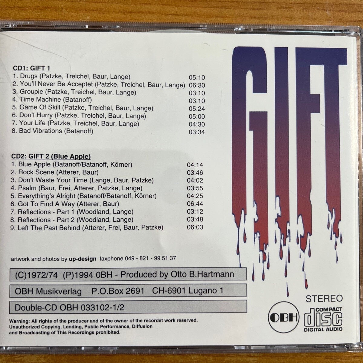 Gift - Gift / Blue Apple // 2 CDs - 1st Swiss Edition 1994 - (M-/M-)