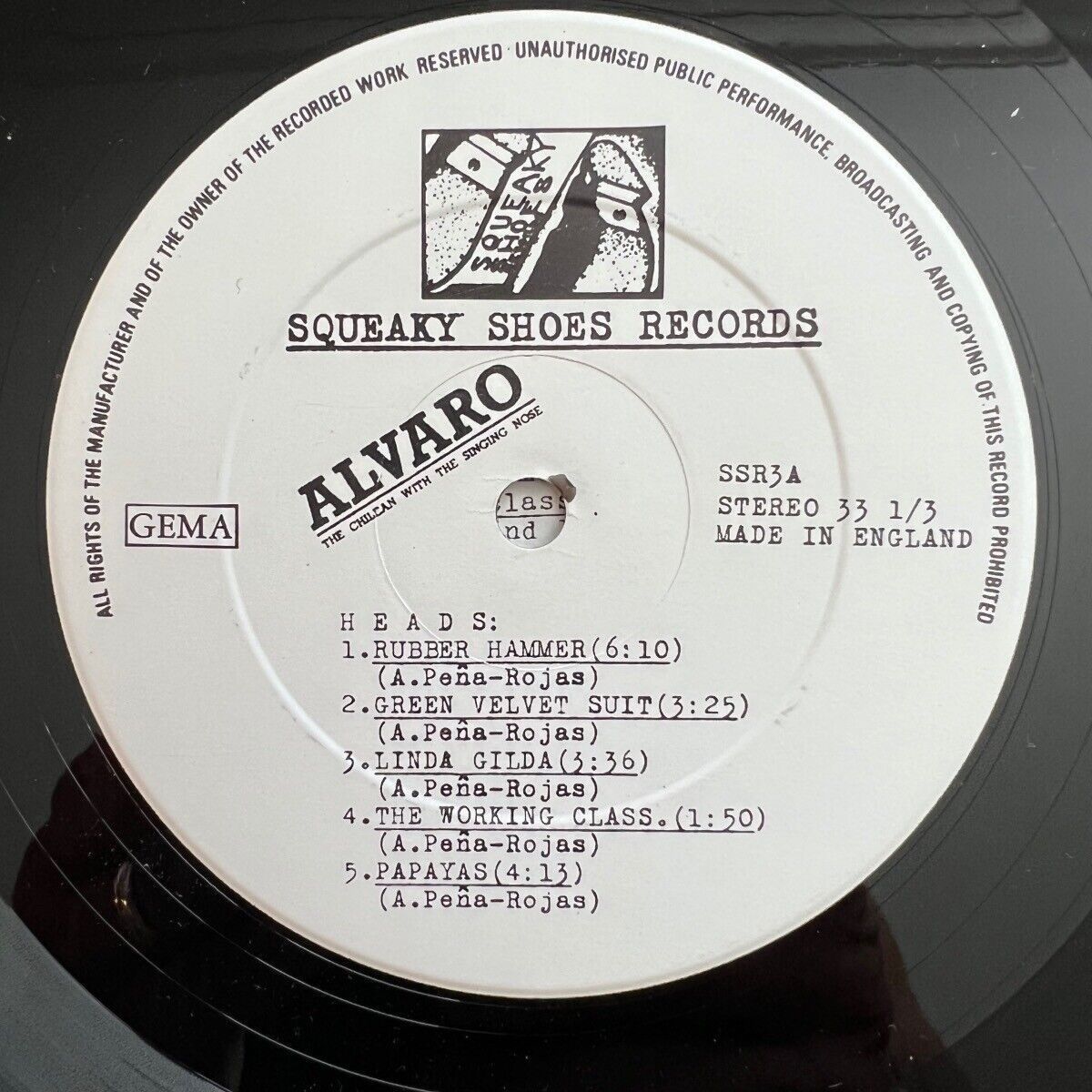 Alvaro - The Working C£ass / 1. UK-Press. 1980 - Signed- TOP