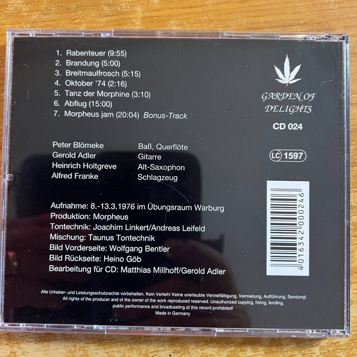 Morpheus - Adventure / CD - 1st D-Press. 1998 - (M-/M-)