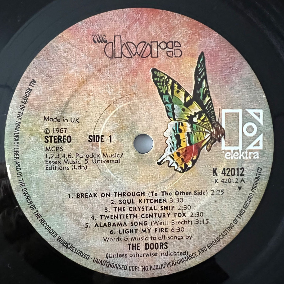 Doors - Same / UK Press. RE from 1967 - (M-/M-)