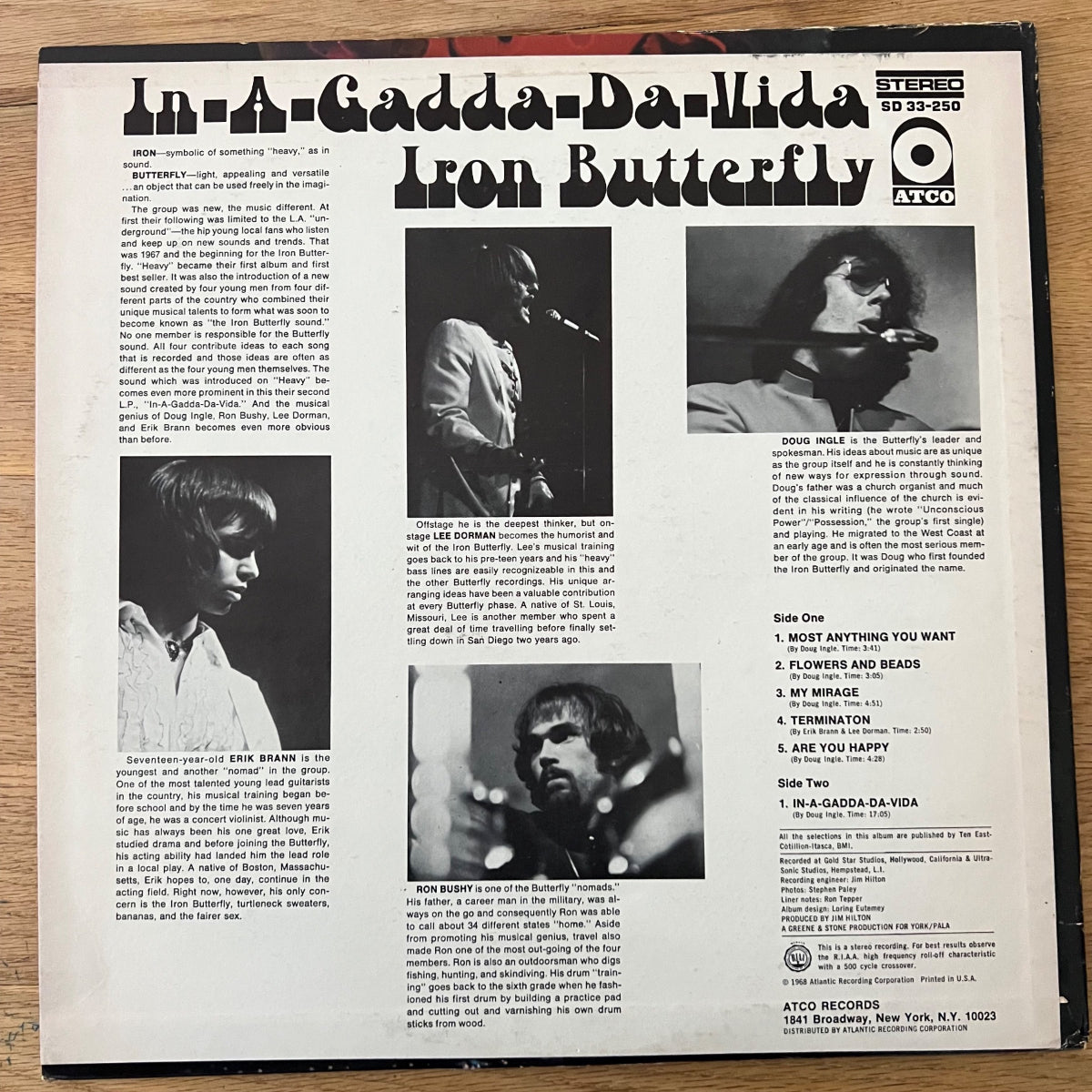 Iron Butterfly - In-A-Gadda-Da Vida / US Press. 1968 - (M-/VG++)