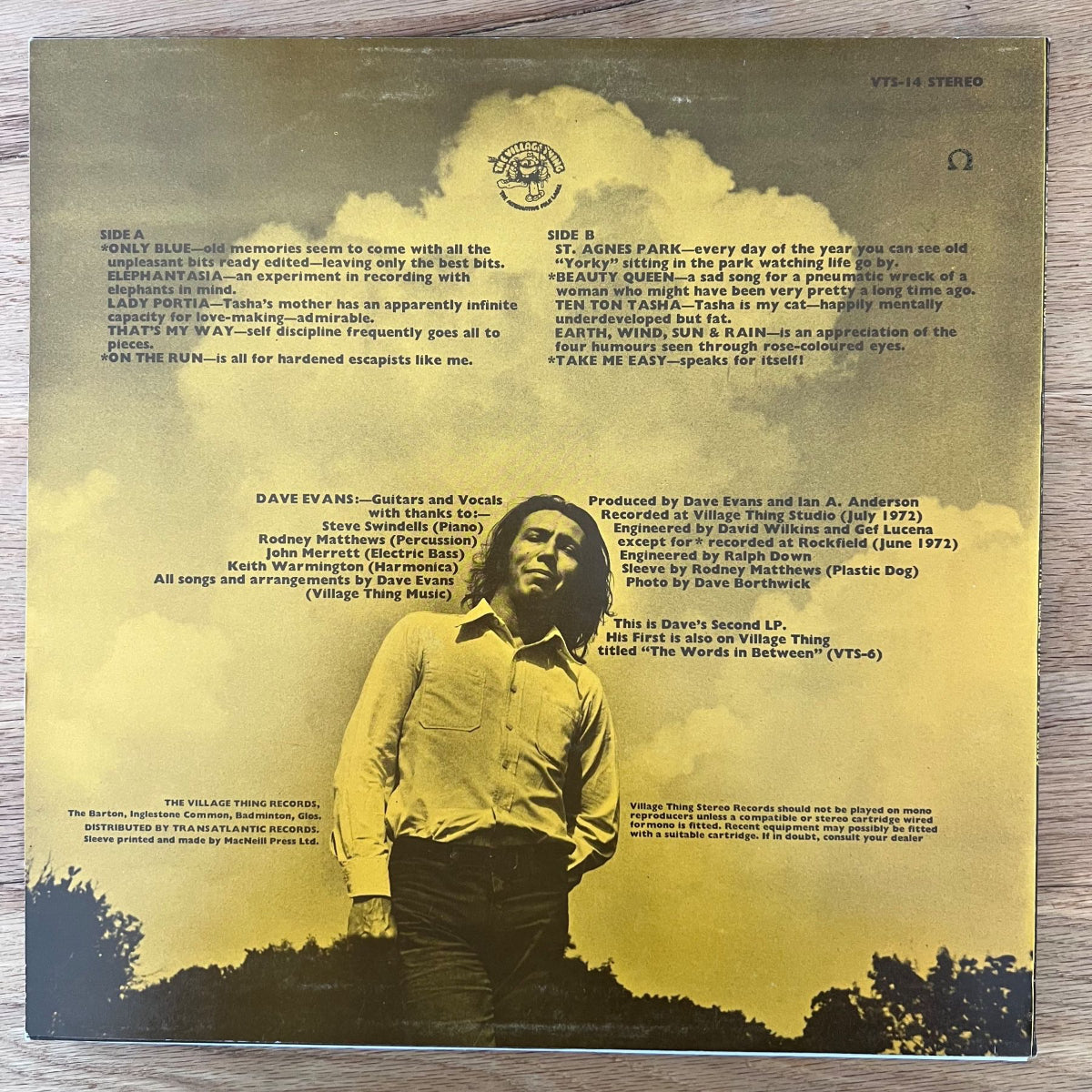 Dave Evans - Elephantasia / 1. UK-Press. 1972 - (M-/M-)
