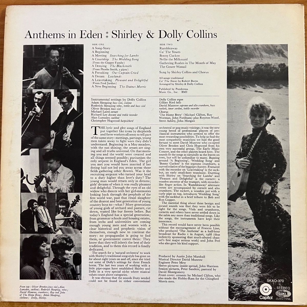 Shirley Collins & Dolly Collins - Anthems In Eden / 1st US Press. 1969 - (M-/VG++)