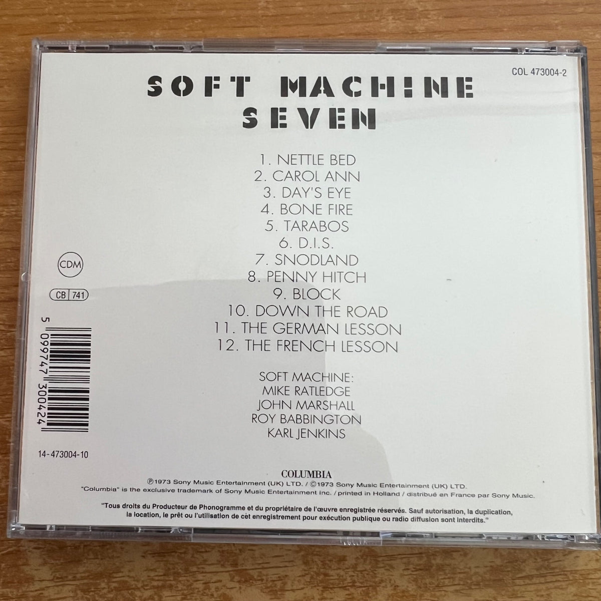 Soft Machine - Seven / CD - 1st EU Press. 1993 on CD - (M-/M-)