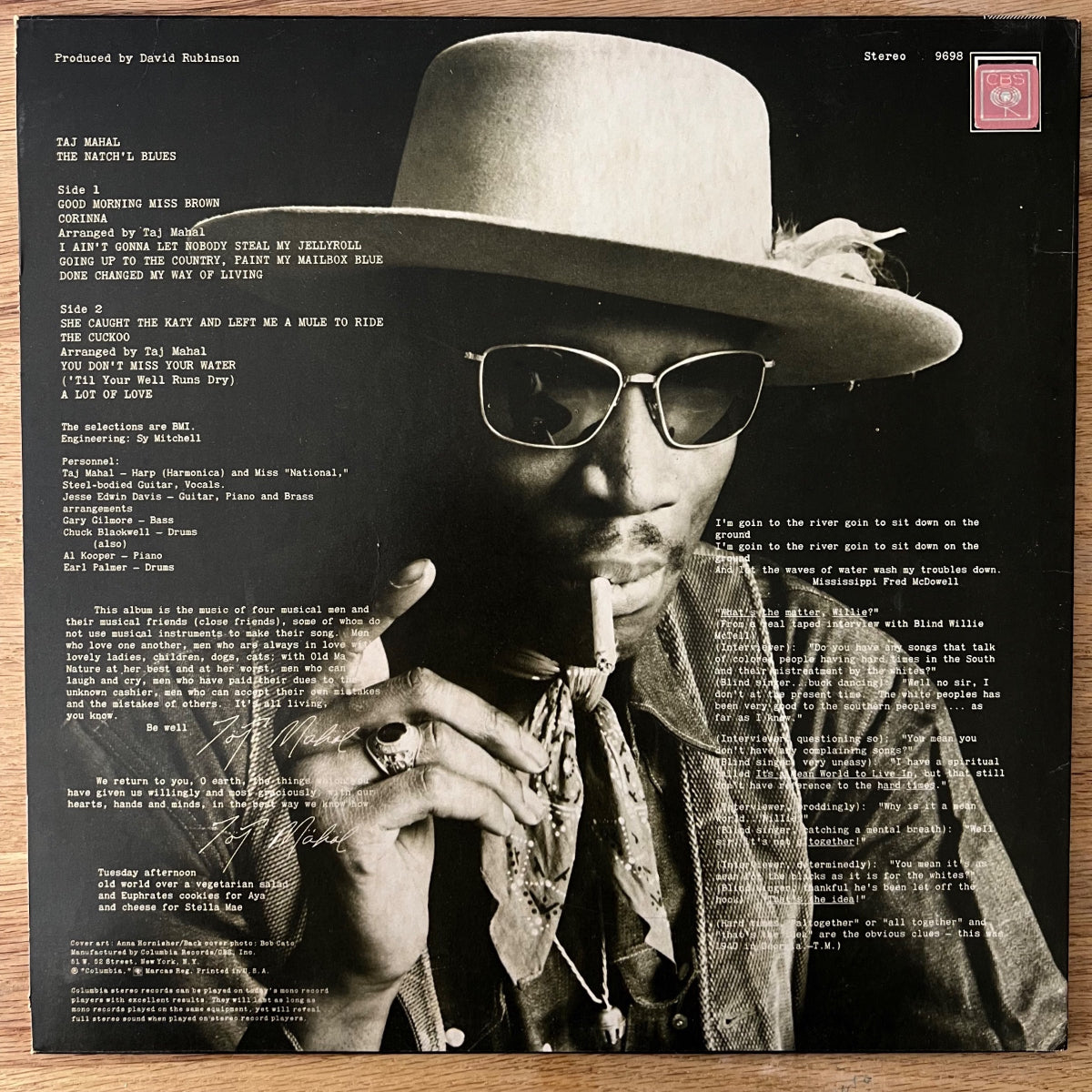 Taj Mahal - The Natch'l Blues / US-Press. 1970 - (M-/VG++)