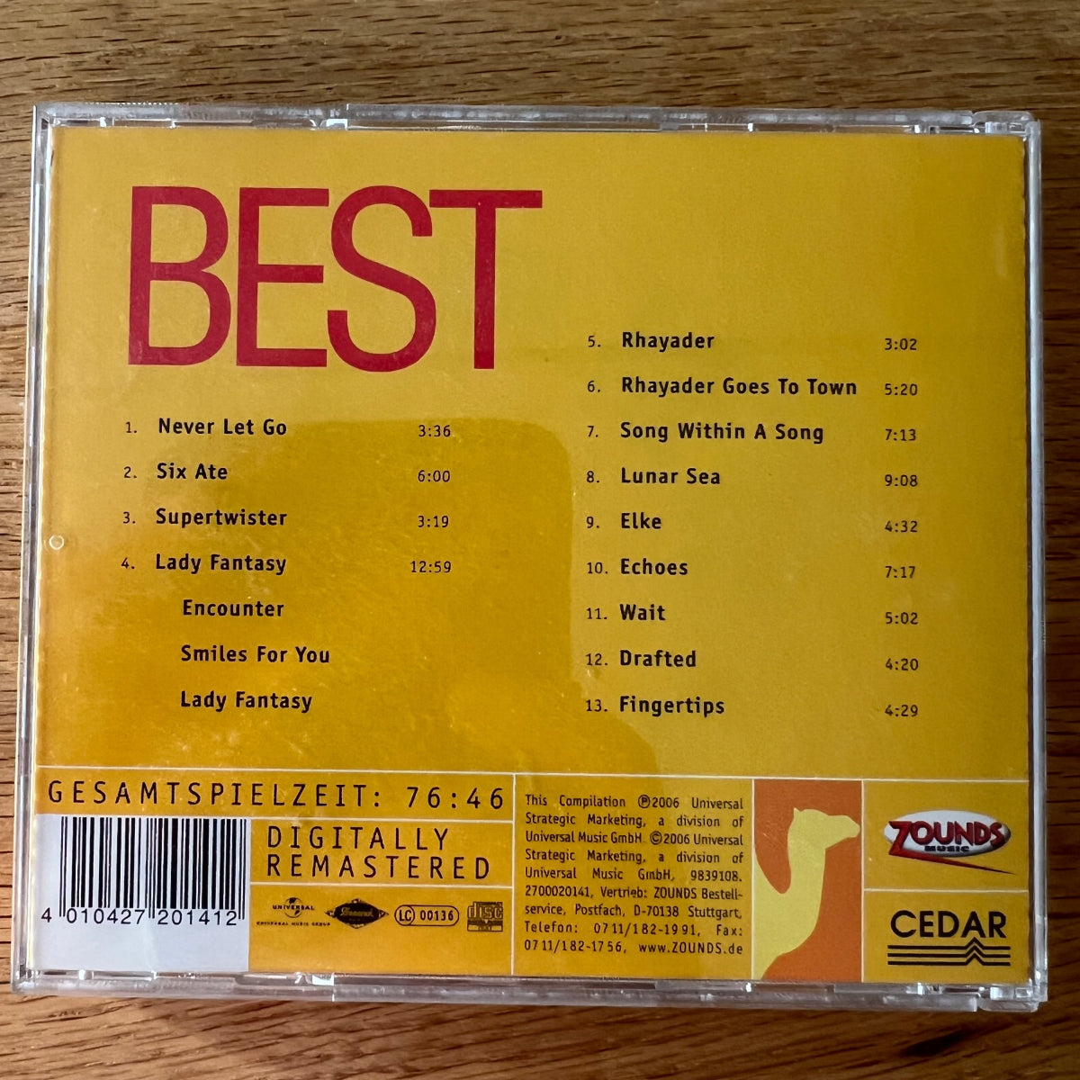 Camel - Best Supertwister / CD - 1st D-Press. 2006 - (M-/M-)
