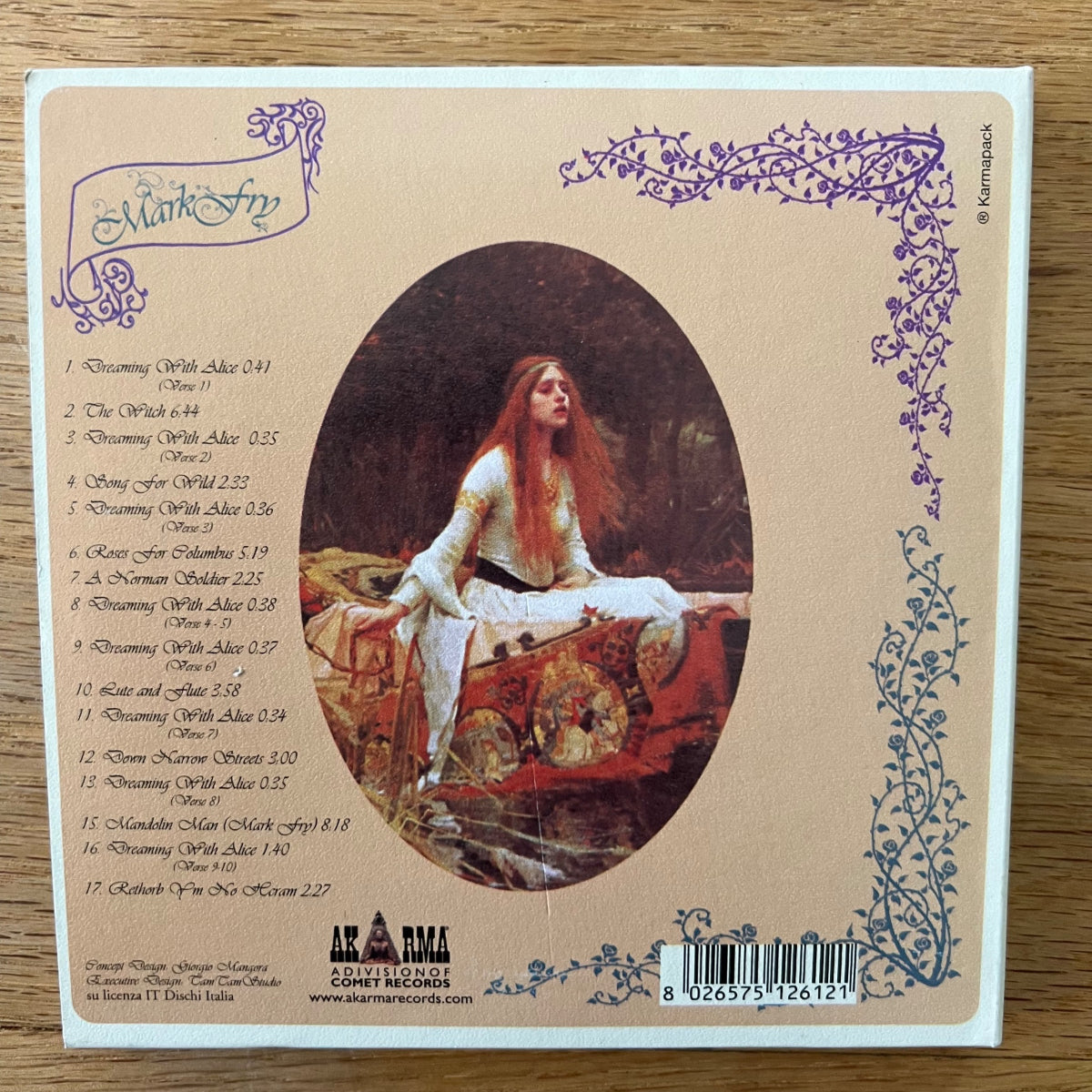 Mark Fry - Dreaming With Alice / CD - Italy-Press. 2000 - (M-/M-)