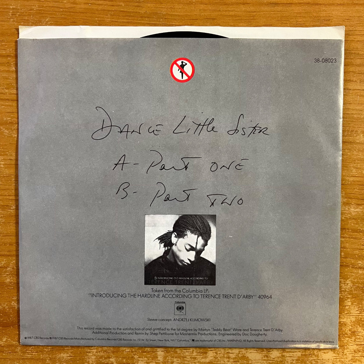 Terence Trent D'Arby - Dance Little Sister / 1. US-Press. 1987 - (M-/M-)