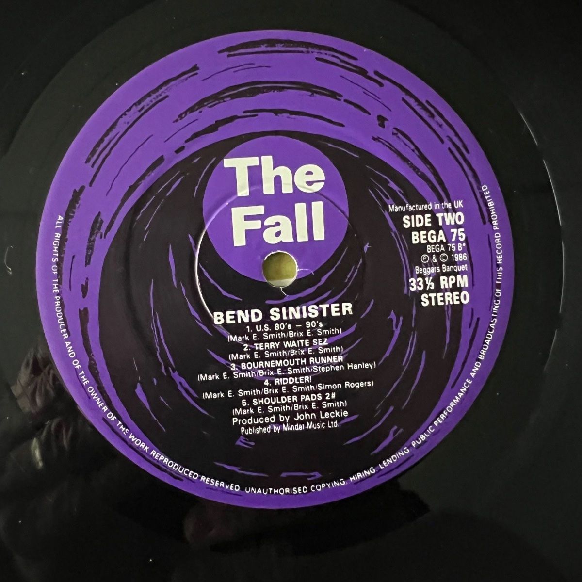 Fall - Bend Sinister / 1. UK-Press. 1986 - (M-/M-)