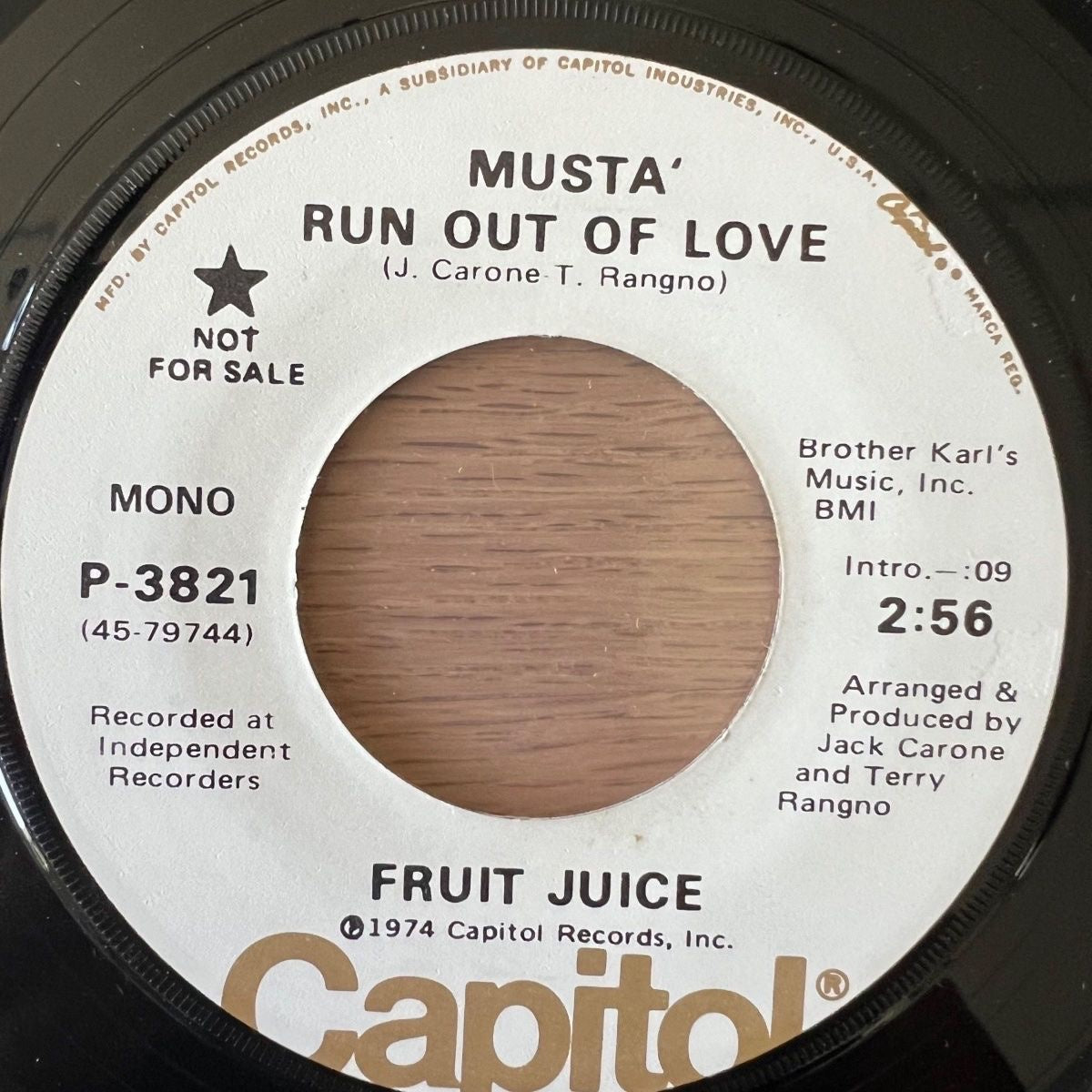 Fruit Juice - Musta' Run Out Of Love / 1. US-Press. 1974 - (M-/Neutral)
