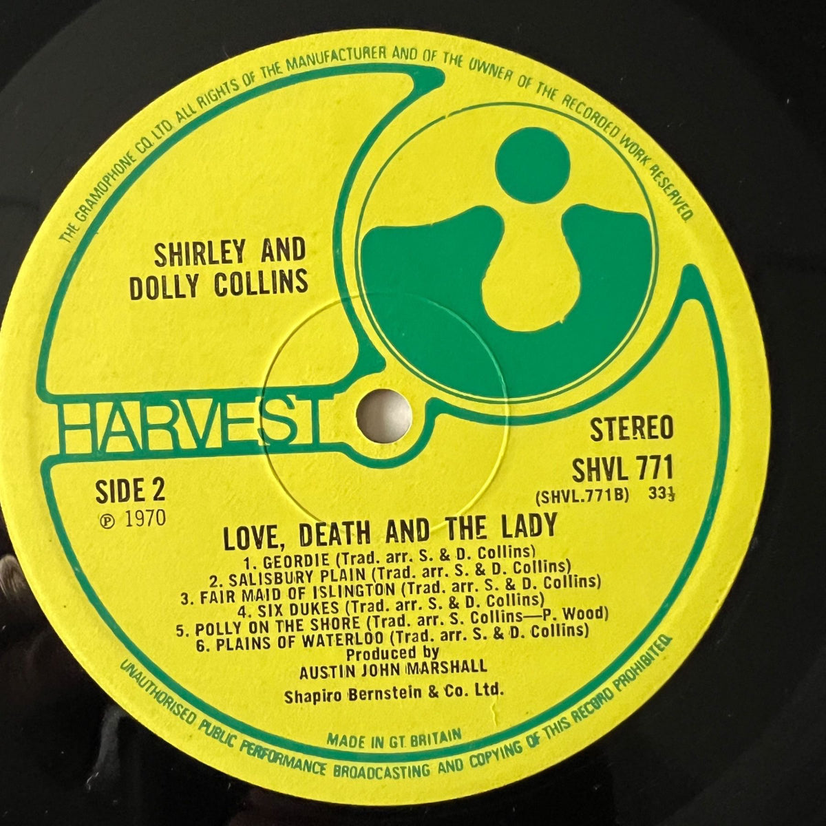 Shirley & Dolly Collins - Love, Death & The Lady / 1.UK Press. 1970 - (M-/VG++)