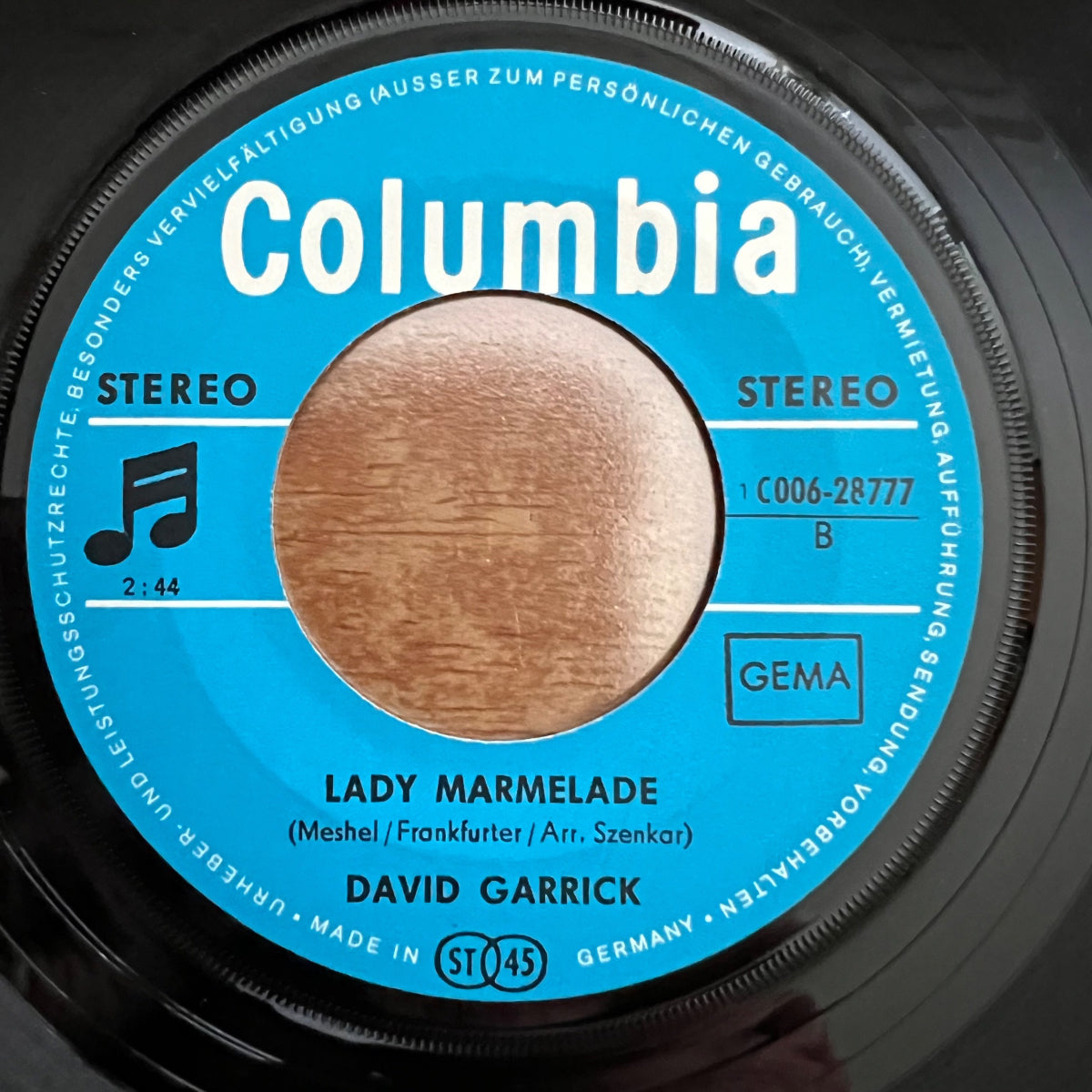 David Garrick - Rüdesheim Liegt Nicht An Der Themse / 1. D-Press. 1970 - (VG+/VG+)