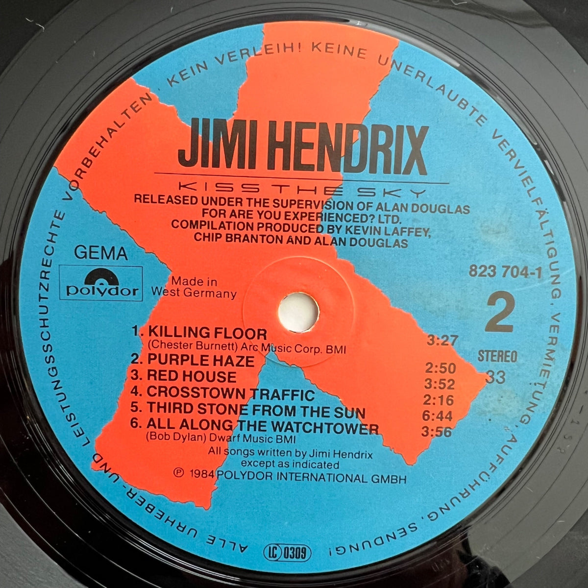 Jimi Hendrix - Kiss The Sky / 1. D-Press. 1984 - (M-/VG++)