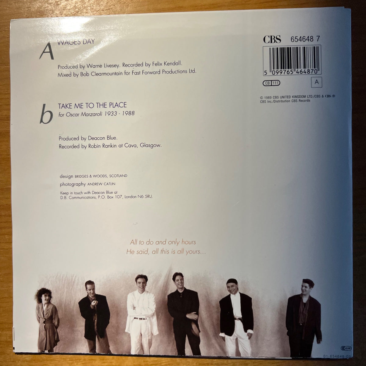 Deacon Blue - Wages Day / 1. NL-Press. 1989 - (M-/VG++)