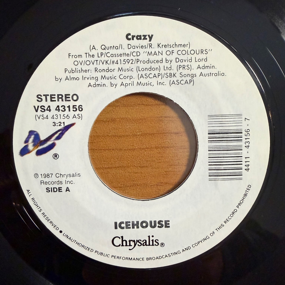 Icehouse - Crazy / 1. US-Press. 1987 - (M-/VG++)