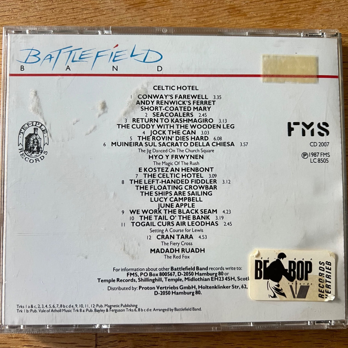 Battlefield Band - Celtic Hotel / CD - 1. Swiss-Press. 1987 - (M-/M-)