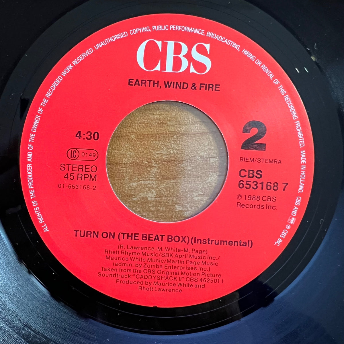 Earth, Wind & Fire - Turn On / 1. EU-Press. 1988 - (M-/M-)