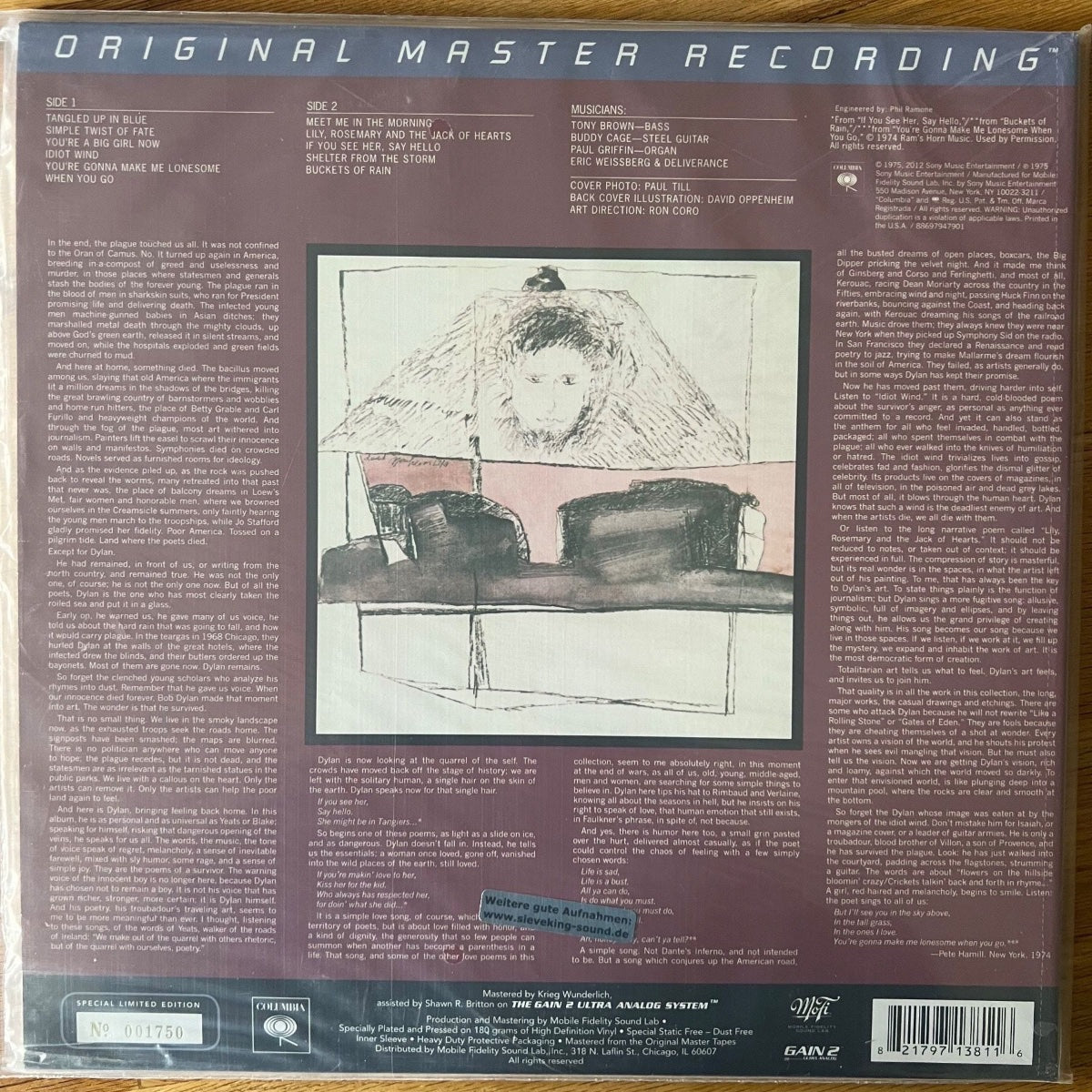 Bob Dylan - Blood On The Tracks / Audiophile MFSL 2013 - (Mint & Sealed)