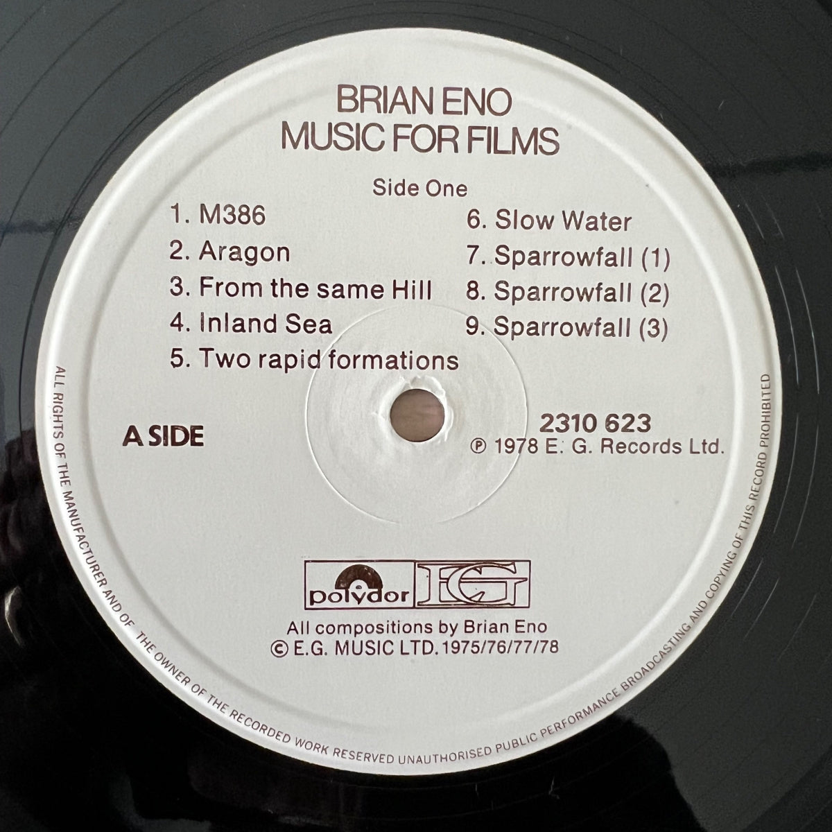 Brian Eno - Music For Films / 1st UK Press. 1978 - (M-/M-)