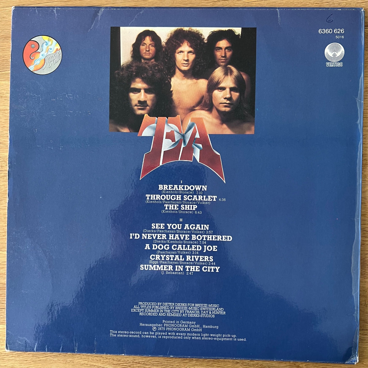 Tea - The Ship / 1. D-Press. 1975 - Rock progressif suisse - (M-/VG+)