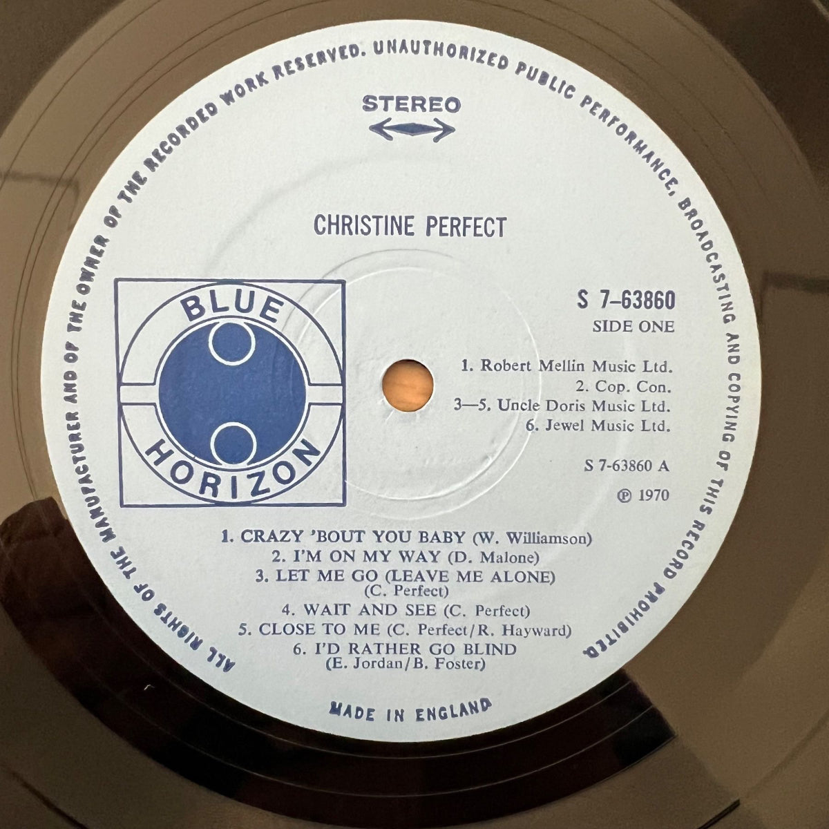 Christine Perfect - Same / 1re presse britannique. 1970 - (M-/M-)