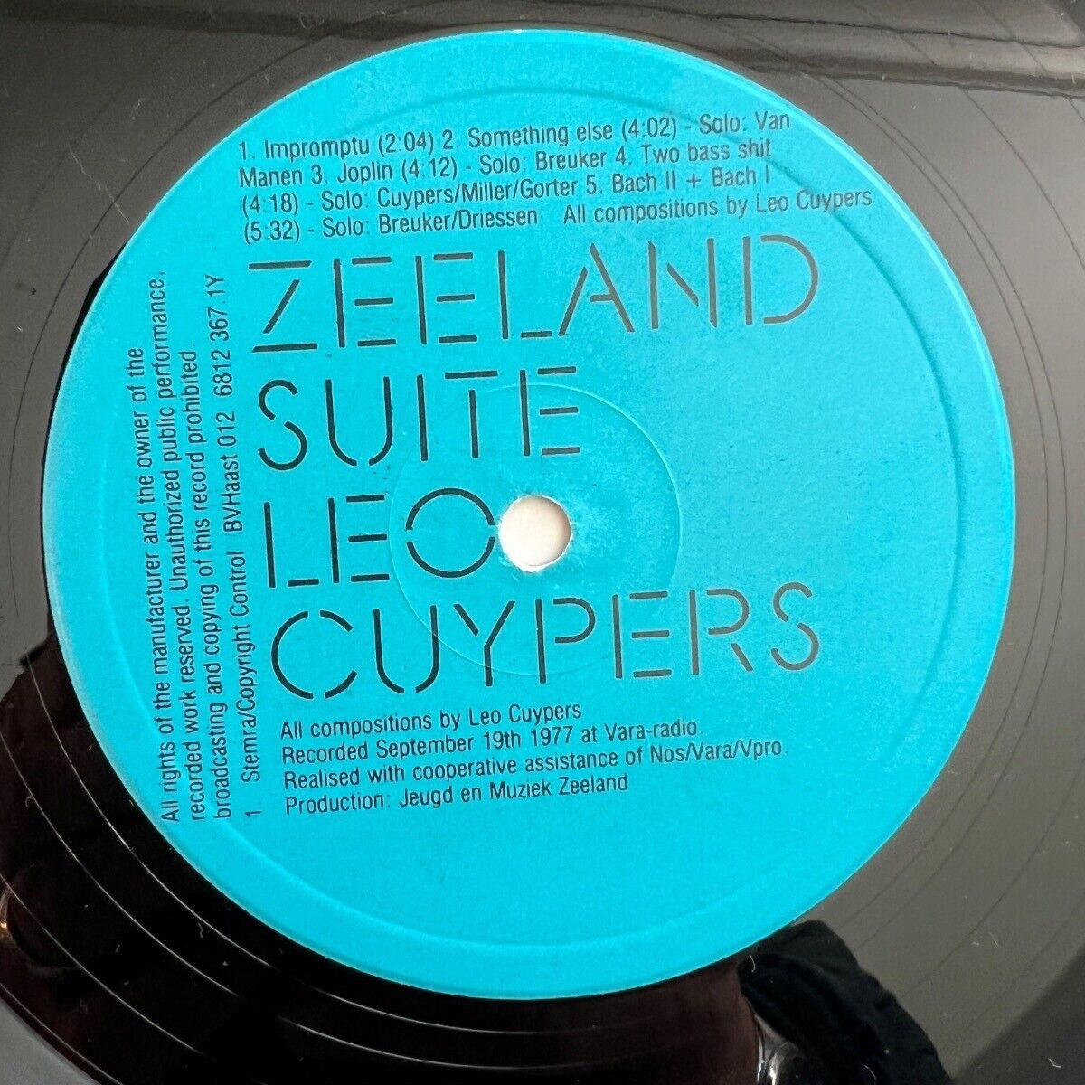 Leo Cuypers - Suite Zélande / 1re Prés. Pays-Bas 1979 - (M-/TB+)