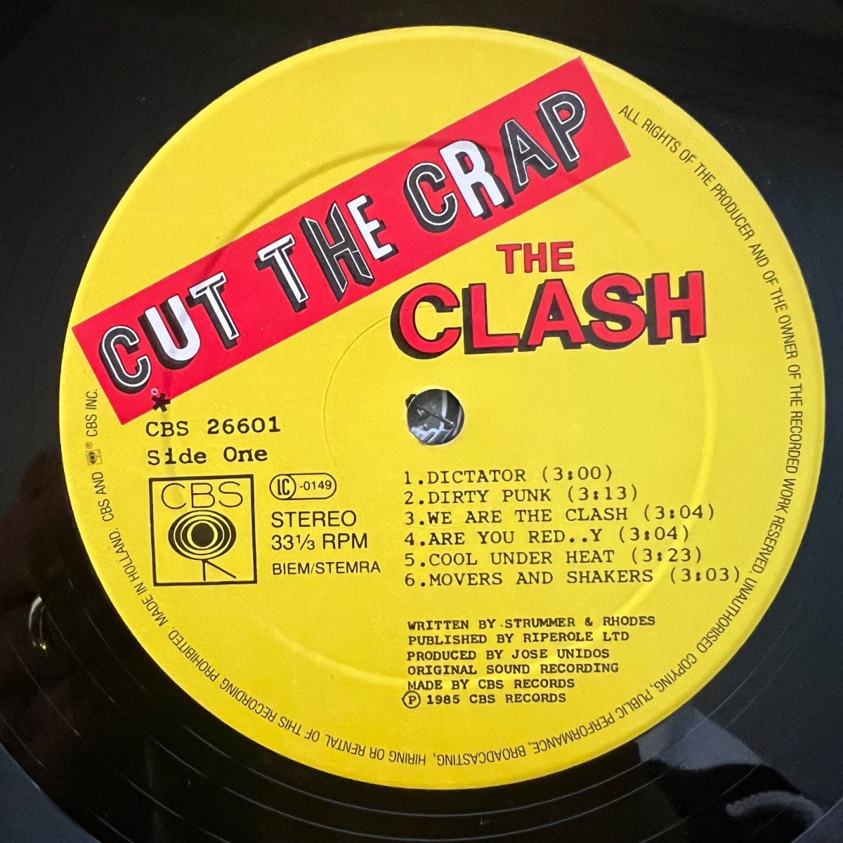 Clash - Cut The Crap / 1. NL-Press. 1985 - (M-/M-)