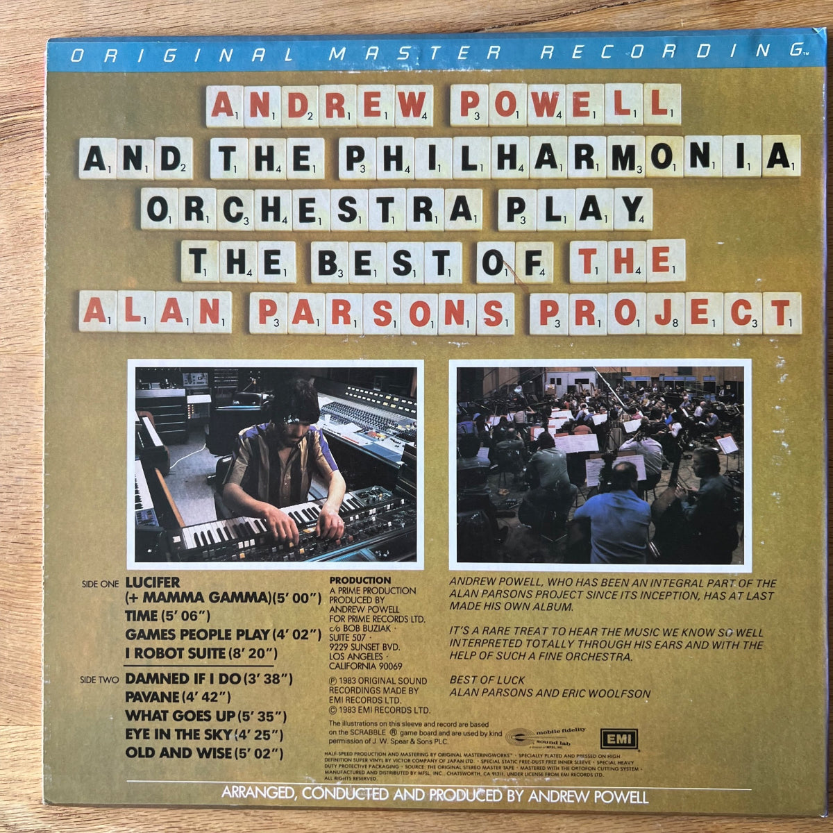 Andrew Powell & Philharmonia Orch. - Play The Best Of Alan Parsons Project / Audioph. MFSL 1983 - (M-/VG++