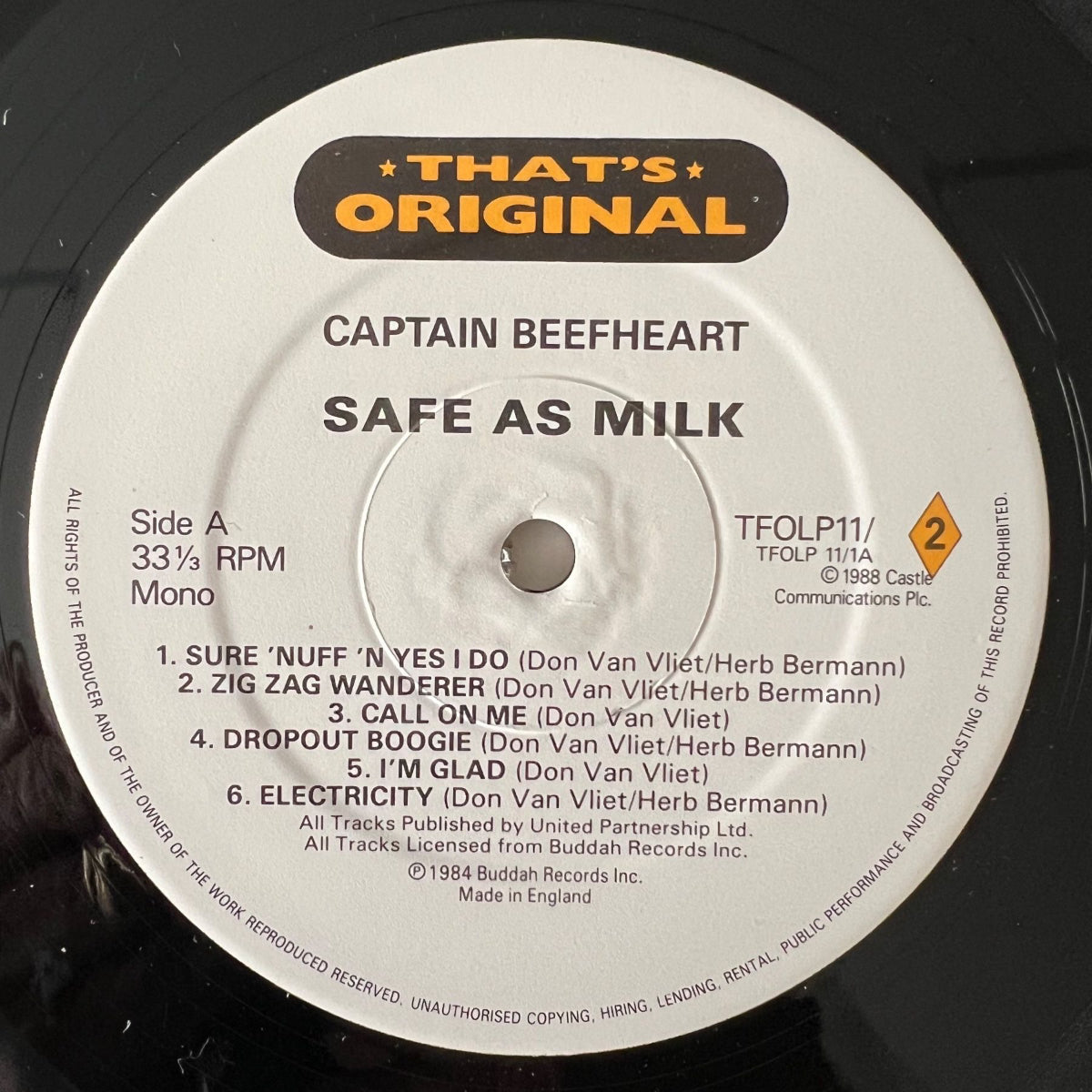 Captain Beefheart - Safe As Milk/Mirror Man/ 2 LP - 1st UK Press. 1988 - (M-/VG++)