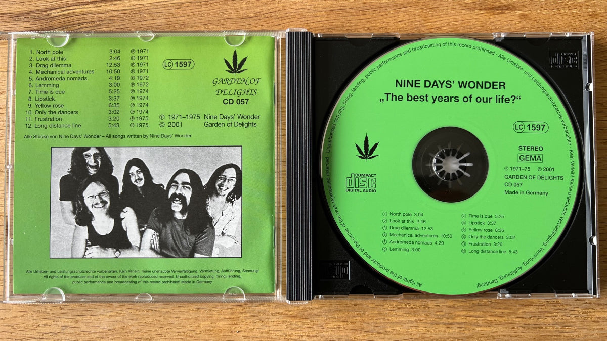 Nine Day's Wonder - The Best Years Of Our Life? / CD - 1st D-Press. 2001 - (M-/M-)