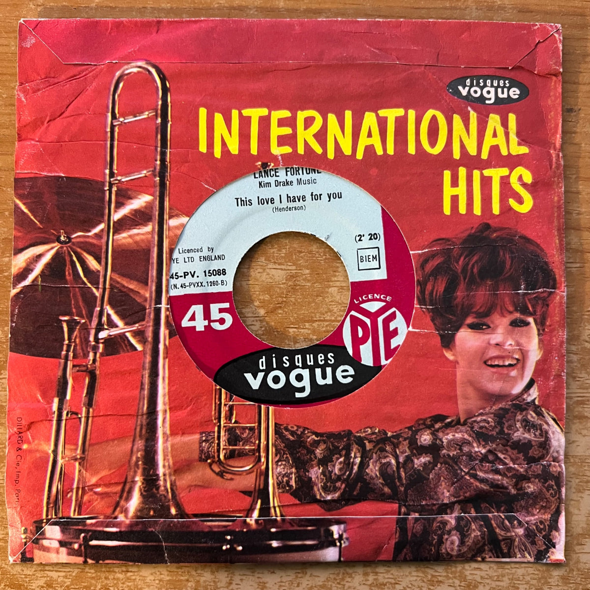 Lance Fortune - All On My Own / 1. France-Press. 1960 - (VG+/VG+)