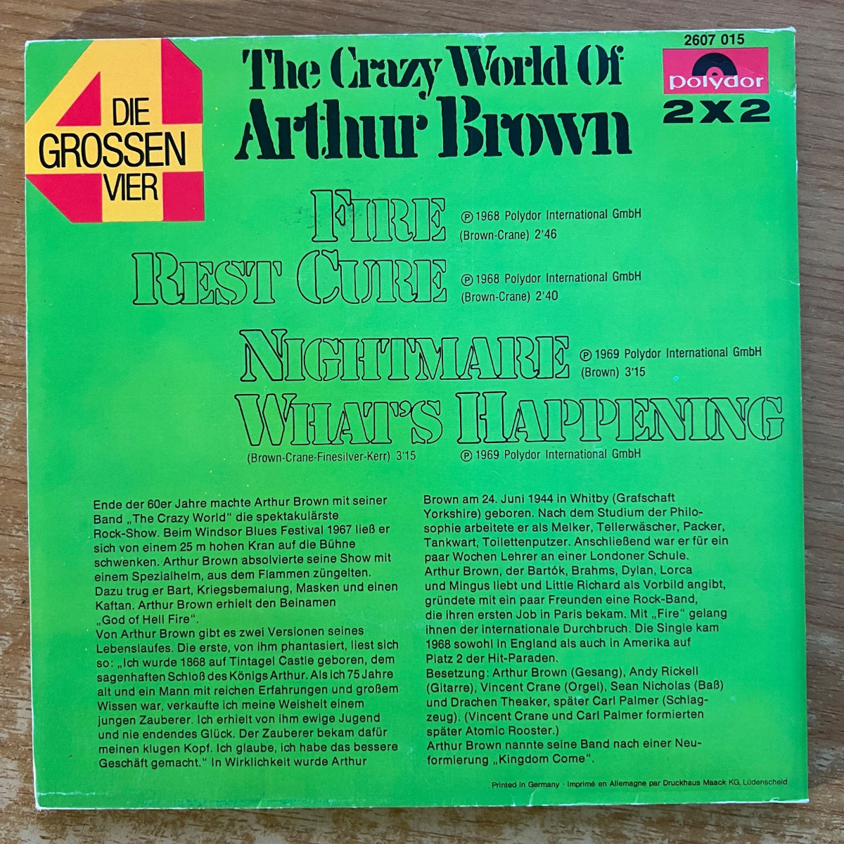 Crazy World Of Arthur Brown - Die Grossen Vier / 2x7" - D-Press. 197? - (M-/VG++)