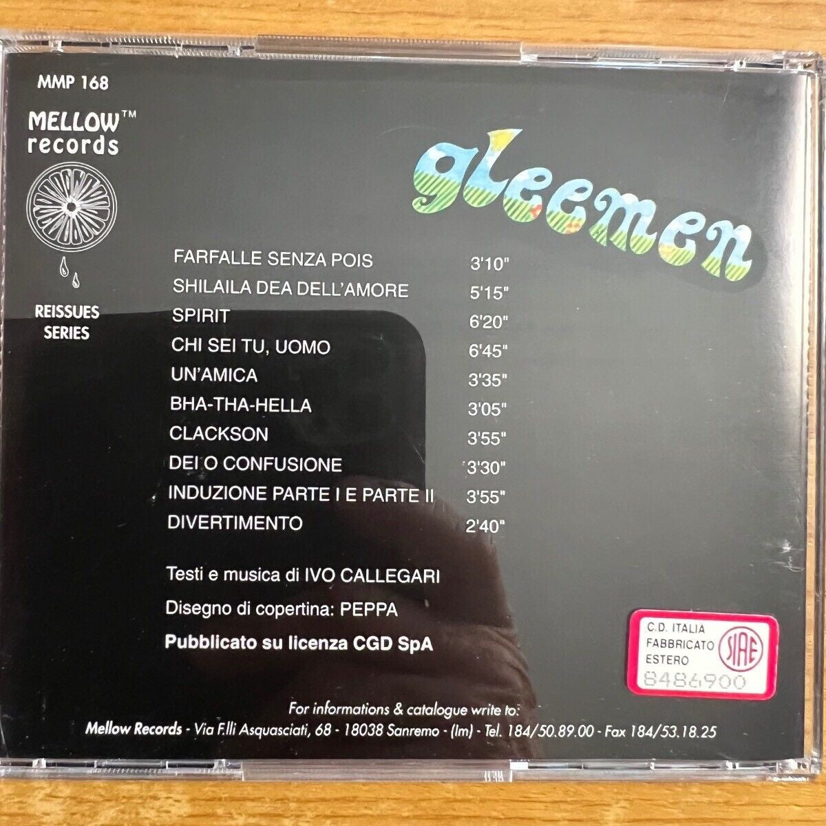 Gleemen - Same // CD - 1. Italy-Pressing 1993 on CD - (M-/M-)