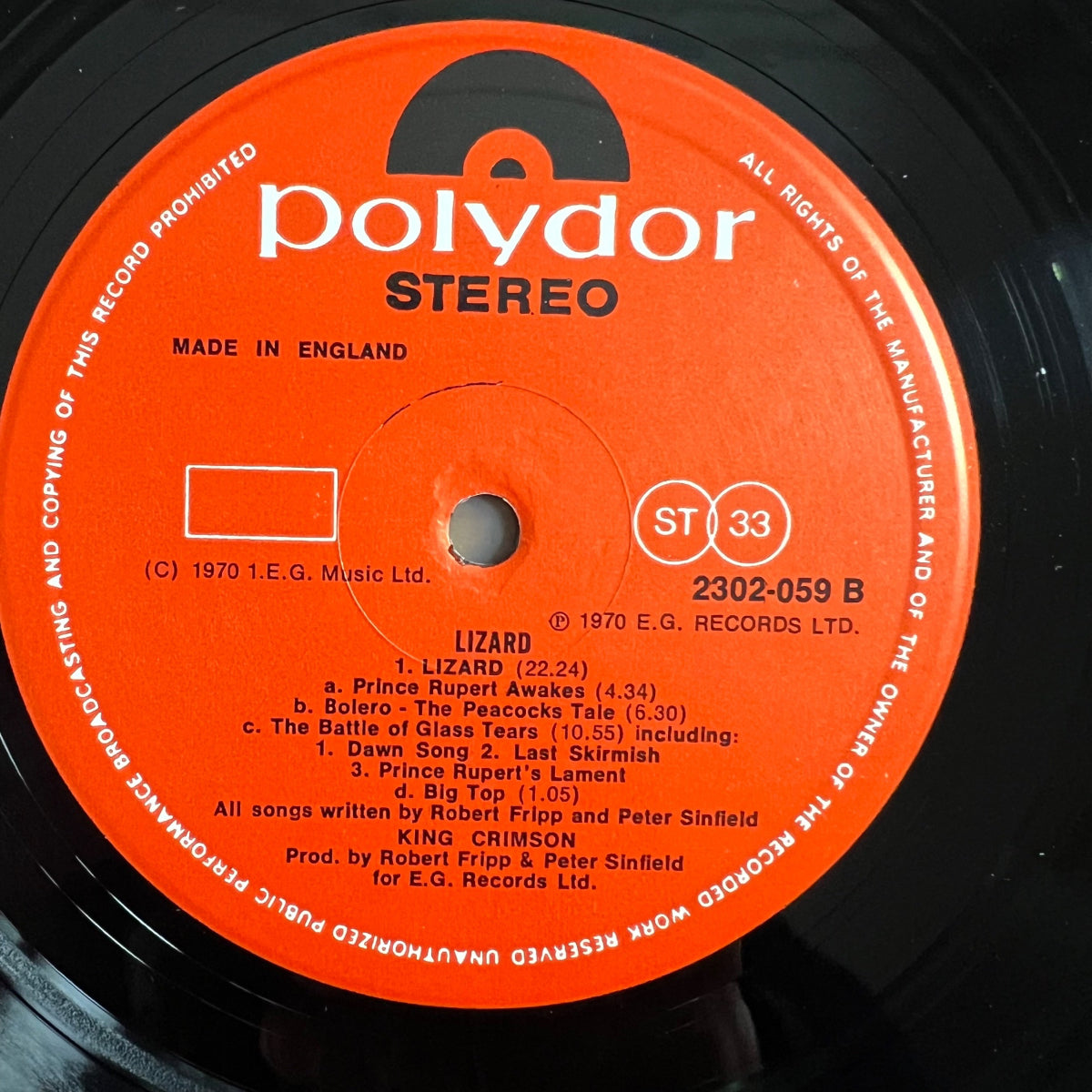 King Crimson - Lizard / UK-Press. 1977 - (M-/VG++)