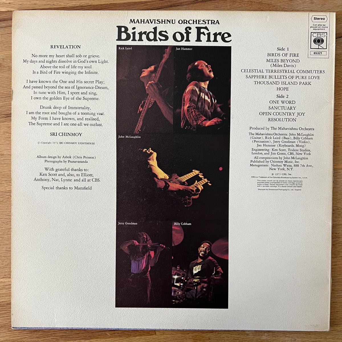 Mahavishnu Orchestra - Birds Of Fire / 1. UK-Press. 1973 - (M-/VG++)