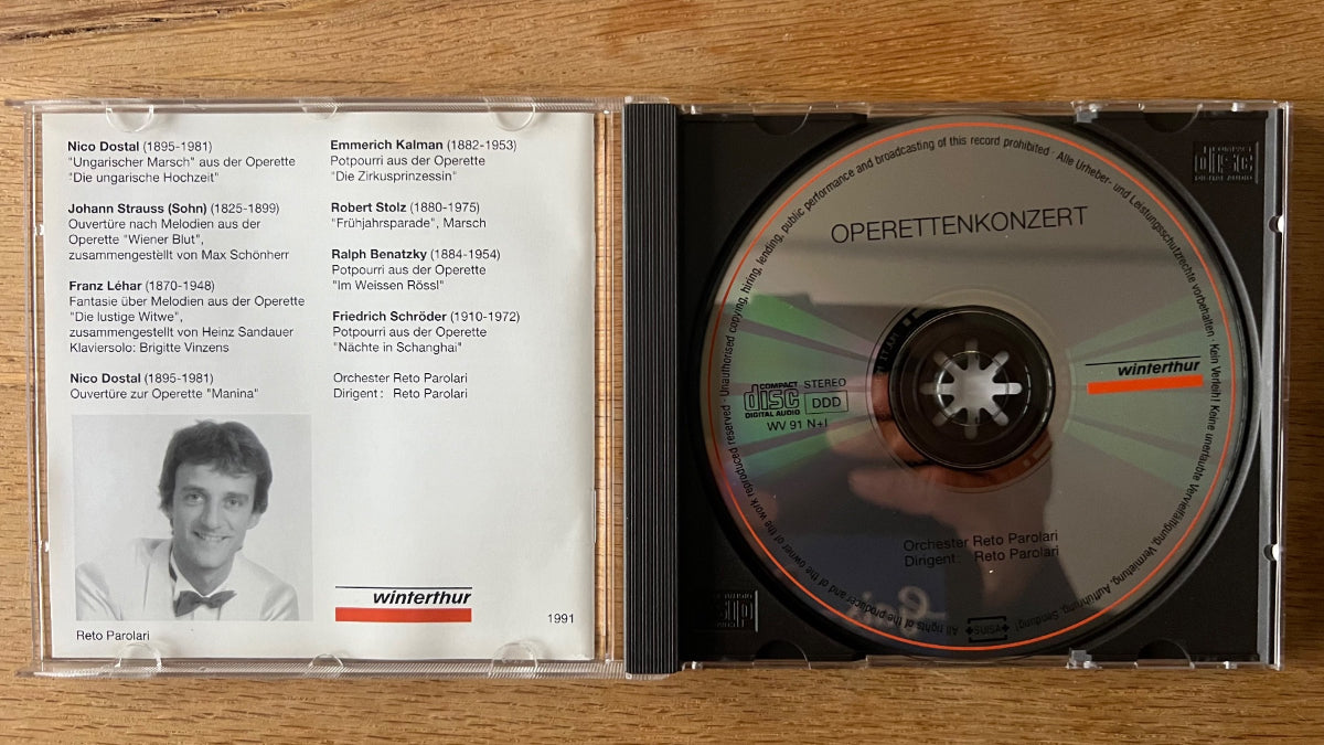 Orchestra Reto Parolari - Opperette Concerto / CD - 1. Swiss-Press. 1991 - (M-/VG+)