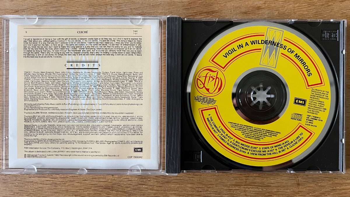 Fish - Vigil In A Wilderness Of Mirrors / CD - 1. EU-Press. 1990 - (M-/M-)