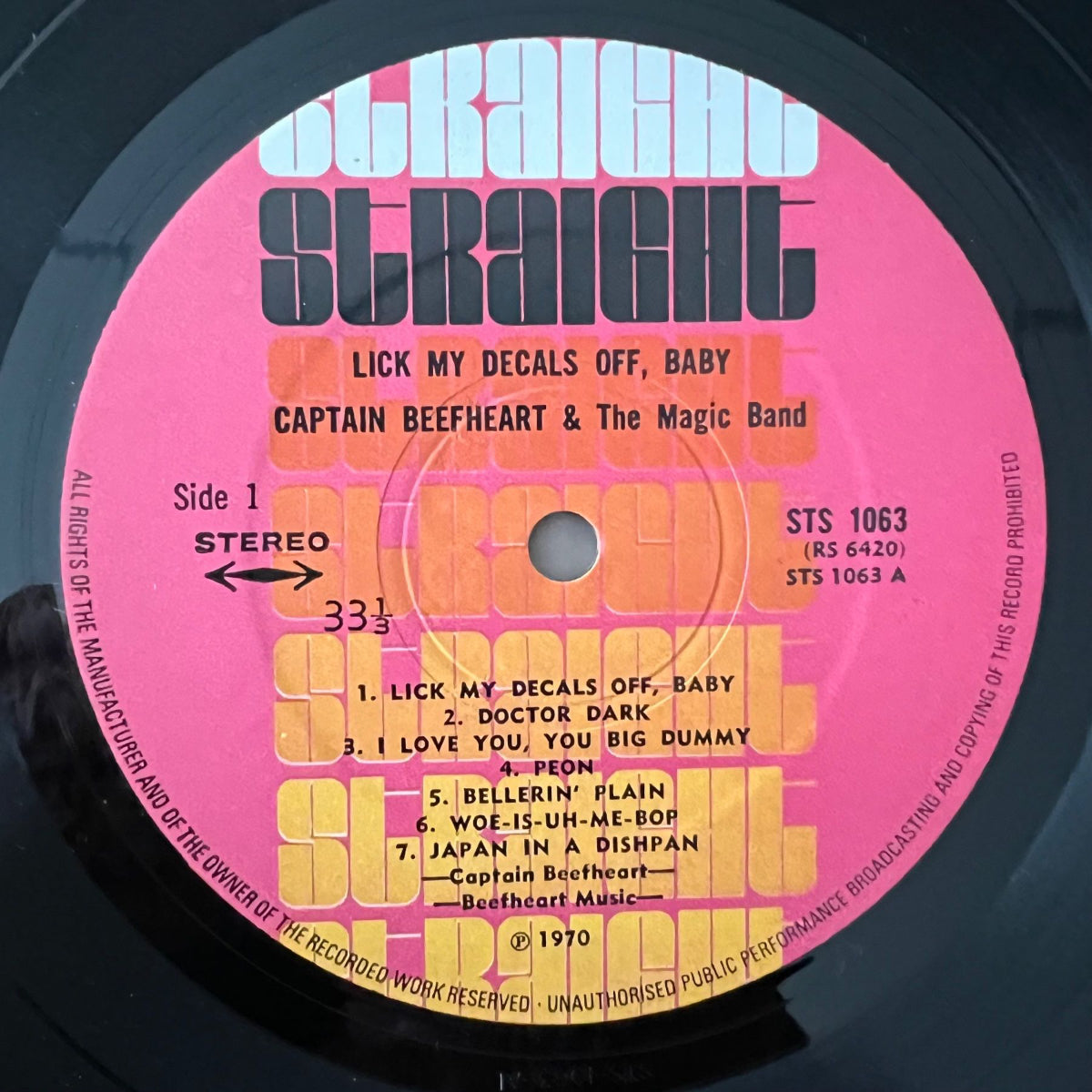 Captain Beefheart & The Magic Band - Lick My Decals off Baby / 1st UK Press. 1970 - (VG++/VG++)