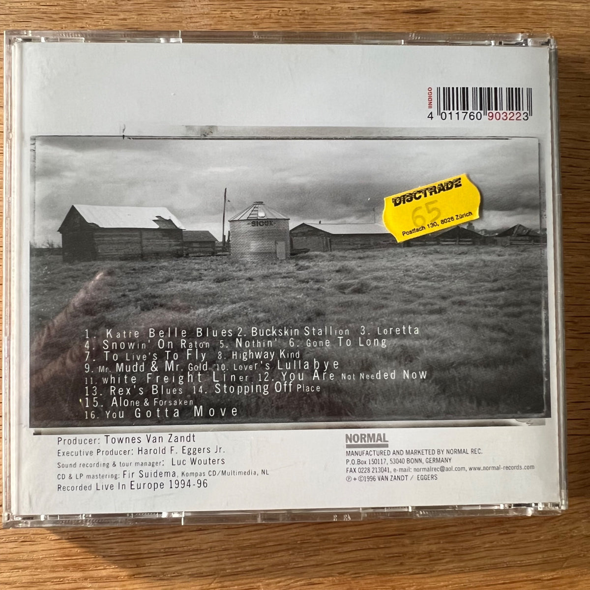 Townes Van Zandt - In Pain / CD - 1. D-Press. 1999 - (M-/VG+)