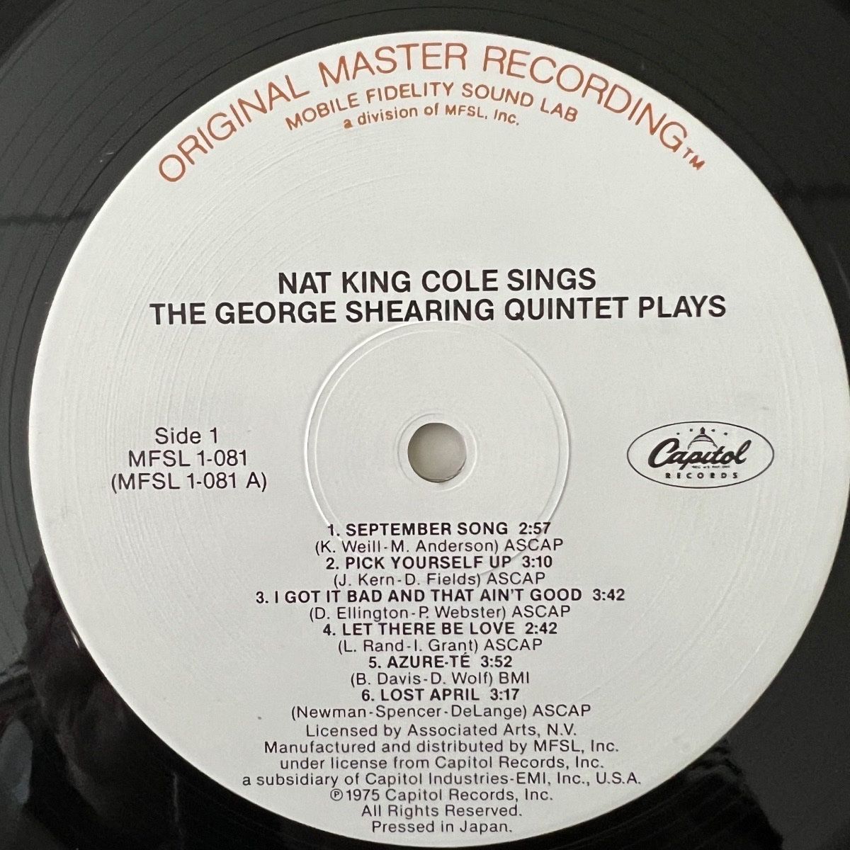 Nat King Cole & George Shearing - Same / Audiophile MFSL 1983 - (M-/VG++)