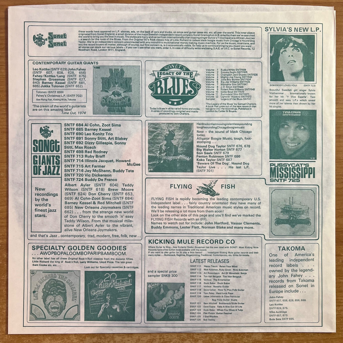 Maffy Falay & Sevda - Live At Fregatten / 1. UK-Press. 1974 - (M-/M-)