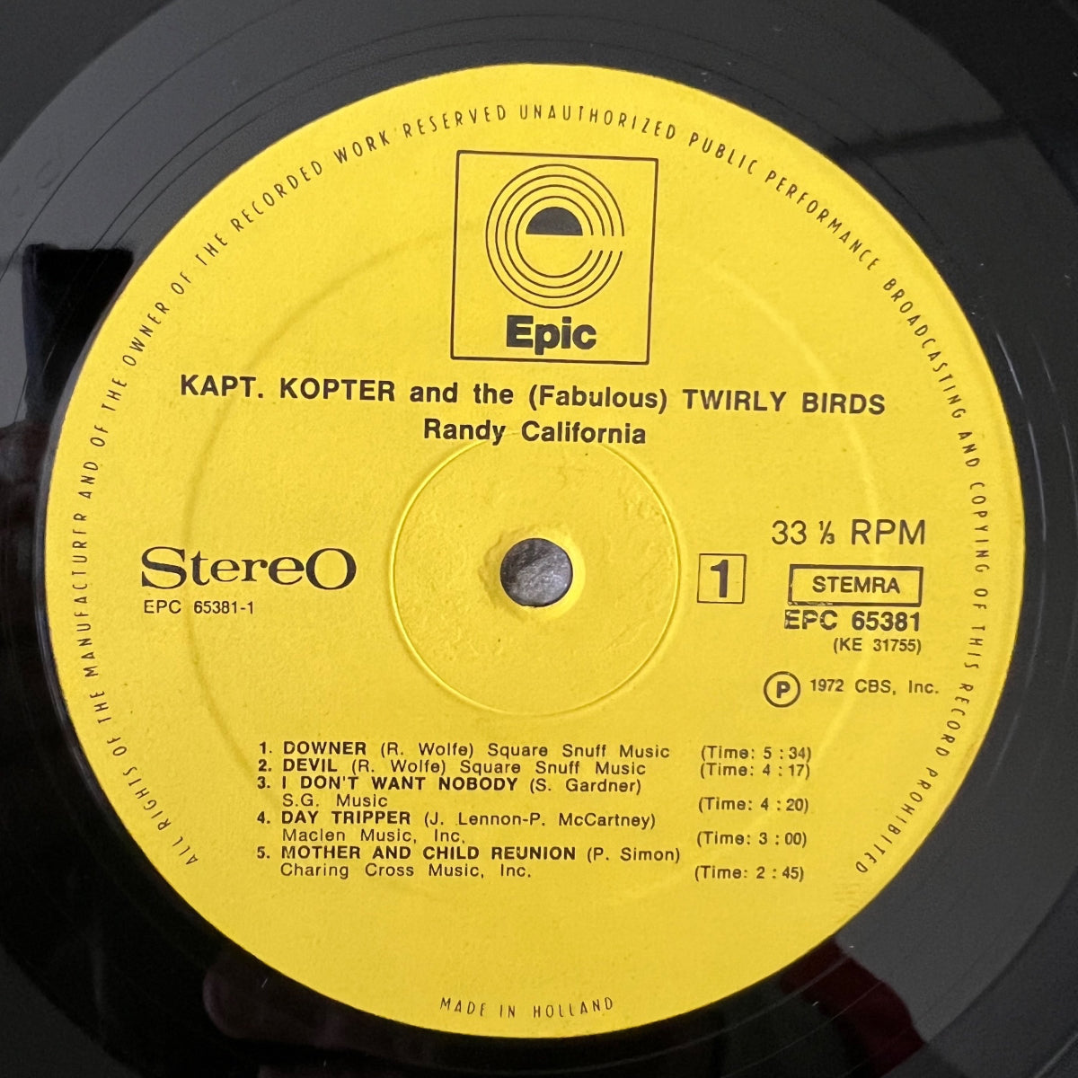 Randy California - Kapt. Kopter And The.. / 1.NL-Press. 1972 - (VG++/VG++)
