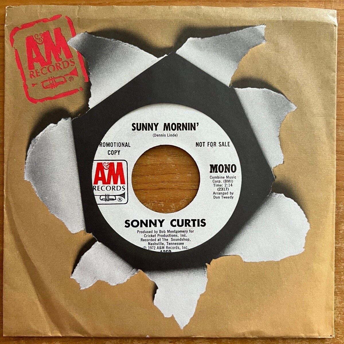 Sonny Curtis - Sunny Mornin' / US Promo 1972 - (VG++/VG++)