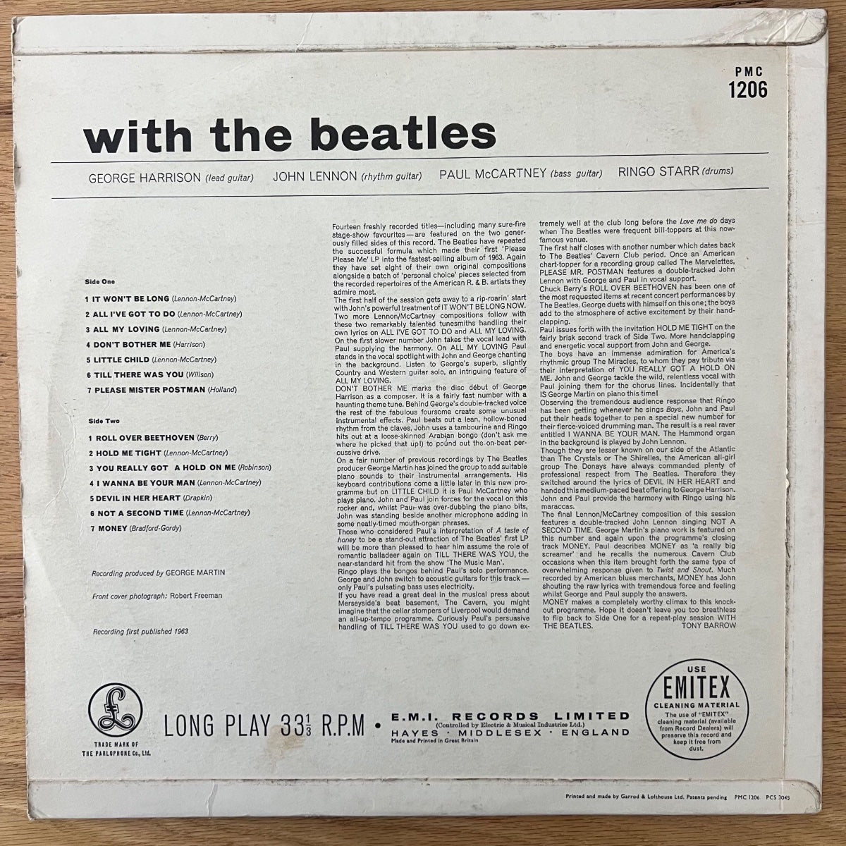 Beatles - With The Beatles / 2. UK Press. 1963 - Mono - (M-/VG+)