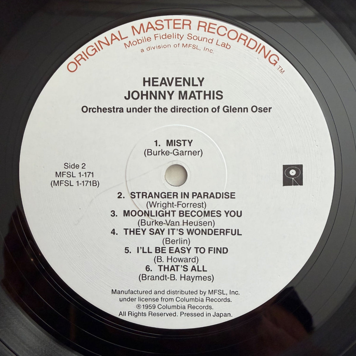 Johnny Mathis - Heavenly / US-Press. 198? - Audiophile MFSL - (M-/M-)