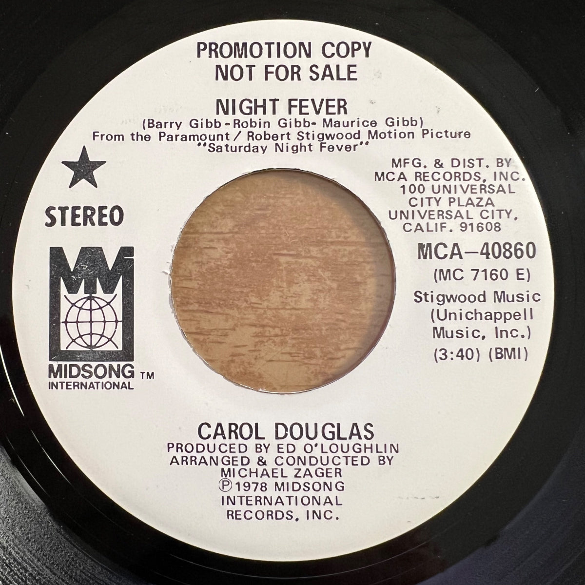Carol Douglas - Night Fever / US-Promo 1978 - (VG++/Neutral)