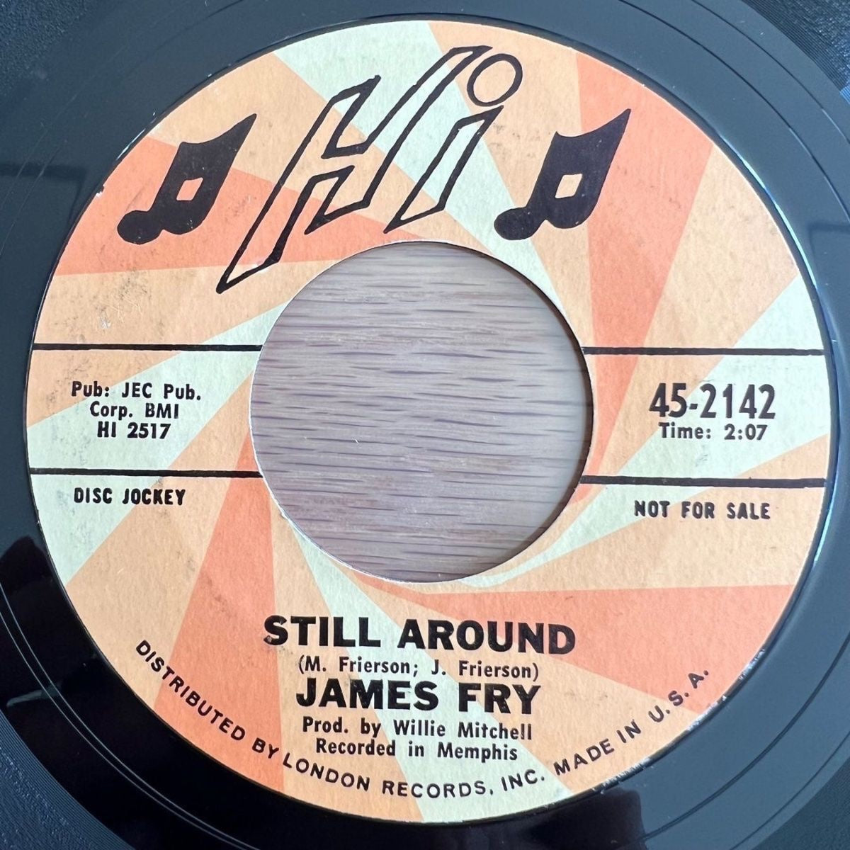 James Fry - Tumbling Down / US Promo 1968 - (M-/Neutral)