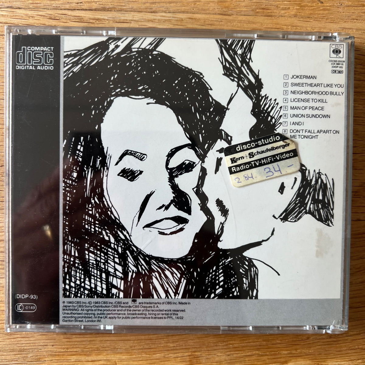 Bob Dylan - Infidels / CD - UK Press. RE from 1983 - (M-/M-)