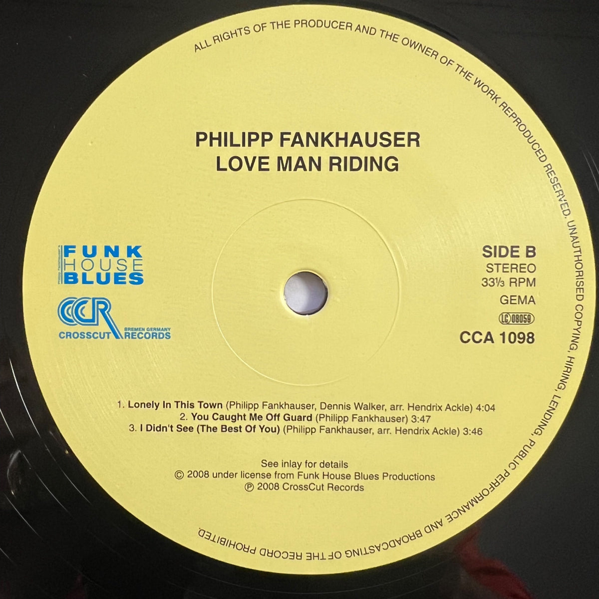 Philipp Fankhauser - Love Man Riding / 2 LP - 1. D-Press. 2008 - (Mint / VG++)
