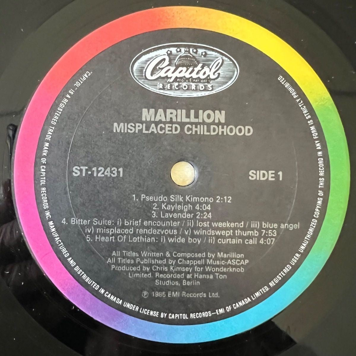 Marillion - Misplaced Childhood / 1. Canada-Press. 1985 - (M-/VG++)